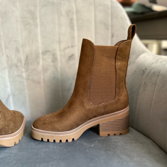 Bambo faux suede boot - brown - size 7 - Picture 5 of 9